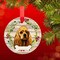 E & S Imports 3.5 Inch Ceramic Cocker Spaniel Ornament Christmas Tree Ornament , Christmas Decor Dog Puppy Ribbon Cherish Pet